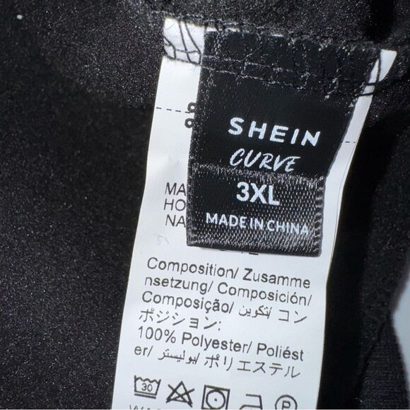 NWOT SHEIN Solid Black long sleeve off the shoulder crewneck sweater size 3X - Picture 7 of 10